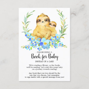 Mum & Baby Sloth Shower Book for Baby Card