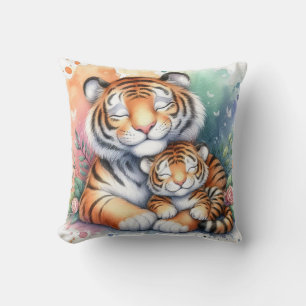 Mum & Baby Tiger Cushion