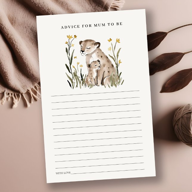 Mum Baby Tiger Foliage Advice For Mum Baby Shower (Creator Uploaded)