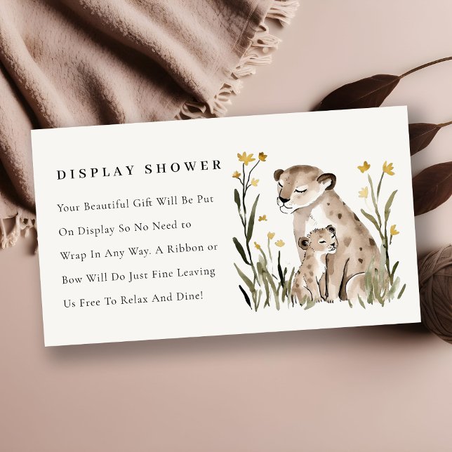 Mum Baby Tiger Foliage Display Shower Baby Shower Enclosure Card (Creator Uploaded)