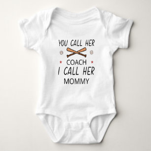 Mum Baseball Coach Baseball Mum Mother's Day Baby Bodysuit