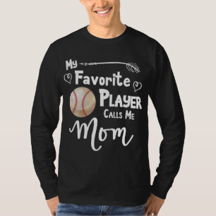 Mum Baseball Softball Game Fan Sports Favourite Pl T-Shirt