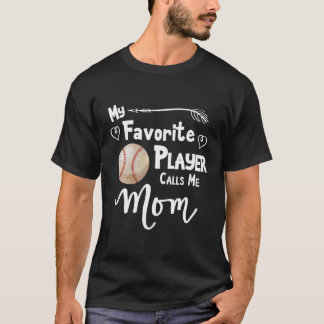 Mum Baseball Softball Game Fan Sports Favourite Pl T-Shirt