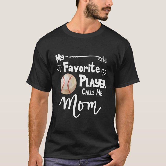 Mum Baseball Softball Game Fan Sports Favourite Pl T-Shirt (Front)
