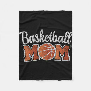 Mum Basketball Player Mothers Day Outfit Game Day Fleece Blanket