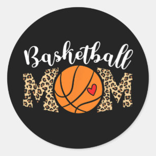 Mum Basketball Shirt For Women Love Basketball Classic Round Sticker