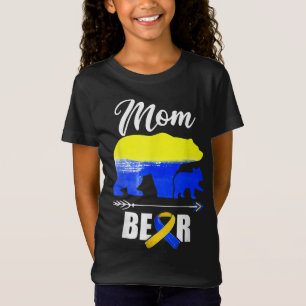 Mum Bear Trisomy 21 Down Syndrome Awareness Day Ma T-Shirt