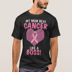Mum Beat Breast Cancer - Survivor Awareness T-Shirt