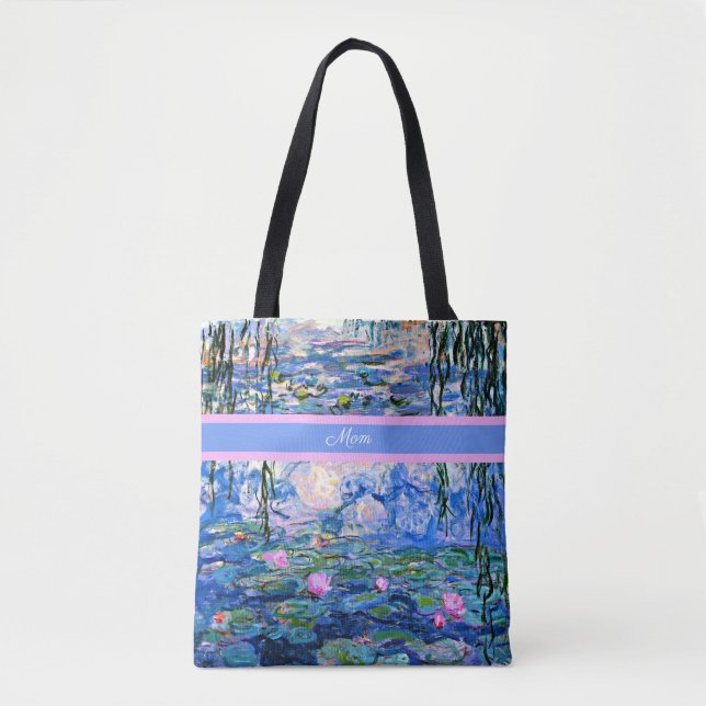 Mum - Beautiful Water Lilies artwork, Tote Bag (Front)