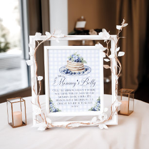 Mum Belly Blueberry Pancake Baby Brunch Poster