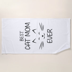 Mum - Best Cat Mum ever Beach Towel