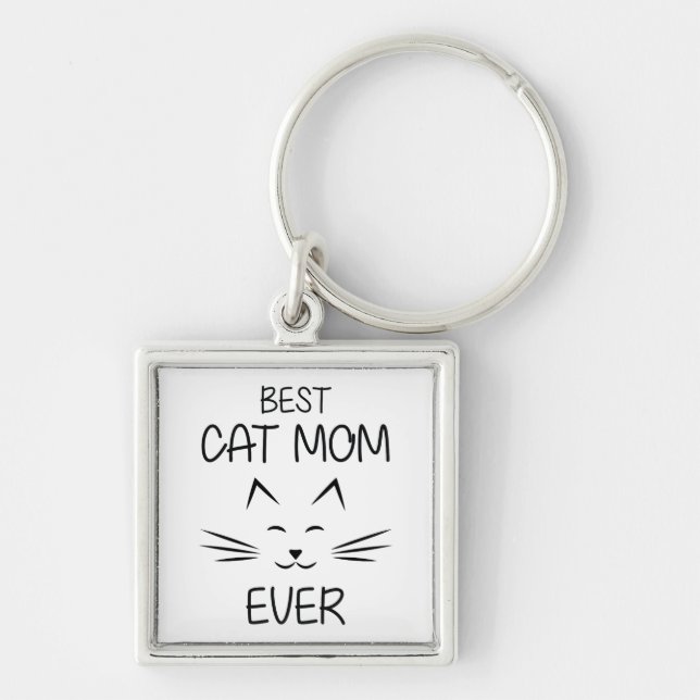 Mum - Best Cat Mum ever Key Ring (Front)