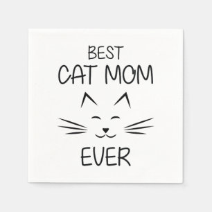 Mum - Best Cat Mum ever Napkin