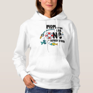 Mum Big One 1-Year-Old Boy Fishing Birthday T-Shir Hoodie