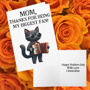 Mum Biggest Fan Funny Humour Accordian Mothers Day Card