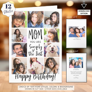 Mum Birthday 12 Photos Simply The Best Card