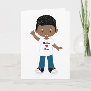 Mum Birthday Black Boy Card