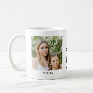 Mum Birthday Black White 2 Photos Collage Name Coffee Mug