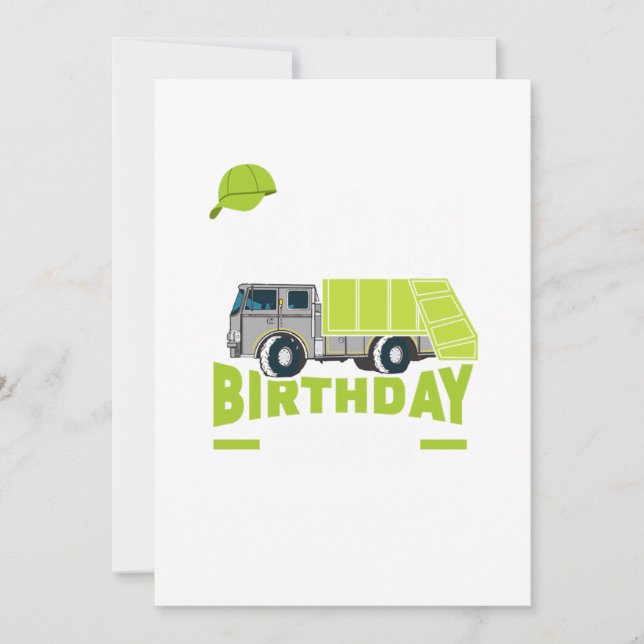 Mum Birthday Crew Garbage Truck Invitation (Front)