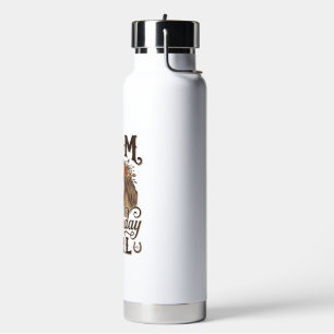 Mum Birthday Girl Floral Horse Western Vintage Shi Water Bottle