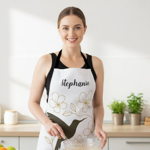 Mum Birthday Hummingbird Botanical Floral Apron