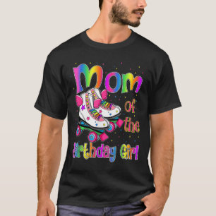 Mum Birthday Rolling Skate Birthday family Party T-Shirt