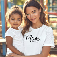Mum Black Script Established Date Minimal Bold