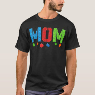 Mum Blocks Master Builder Brick Builder Birthday T-Shirt