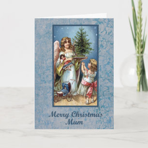 Mum Blue Christmas Card