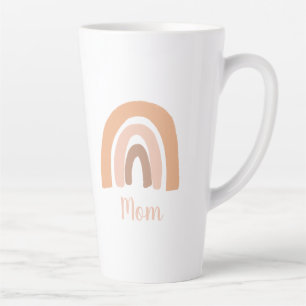 Mum Boho Terracotta Rainbow Latte Mug