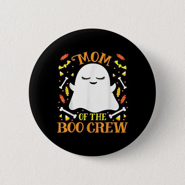 Mum Boo Crew Ghost Matching Family Set Mummy Hallo 6 Cm Round Badge (Front)