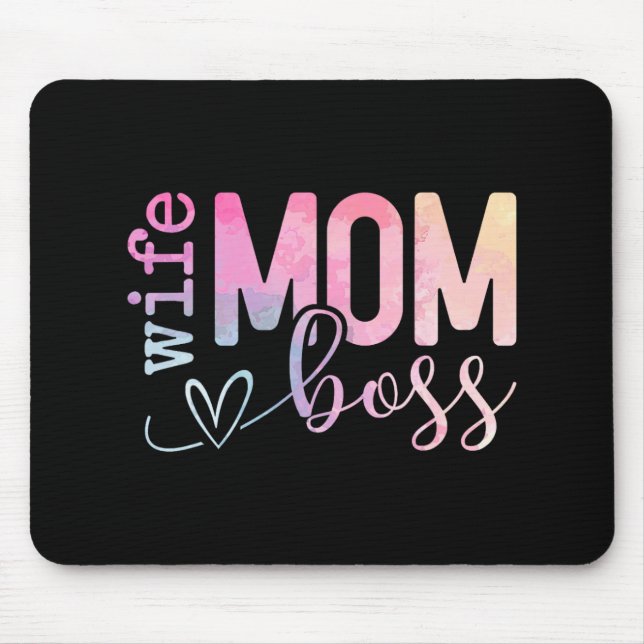 Mum Boss Funny Mothers Day  Mouse Mat (Front)