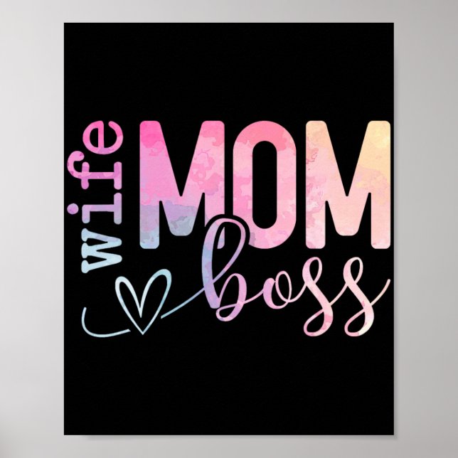 Mum Boss Funny Mothers Day  Poster (Front)