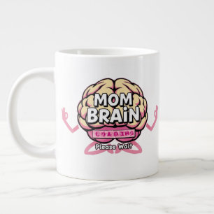 Mum Brain Loading Funny Motherhood Design Large Coffee Mug
