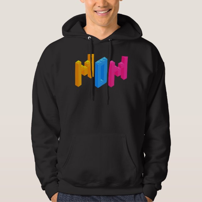 Mum Brick Builder  Blocks Master Builder Hoodie (Front)