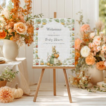Mum Bunny and pumpkin Baby Shower Welcome