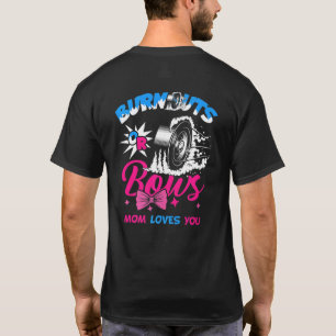 Mum Burnouts Or Bows Gender Reveal Baby Party Anno T-Shirt