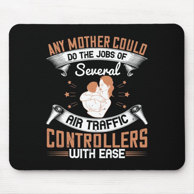 Mum - Busy like Air Traffic Controllers Mouse Mat (Front)