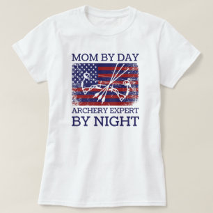 Mum By Day Archery Expert By Night Archery Mum T-Shirt