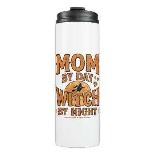 Mum By Day Witch By Night Halloween Shirt Design_1 Thermal Tumbler