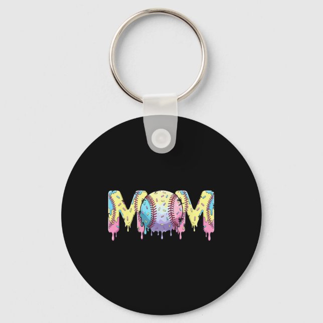 Mum Bysebyll Drip Ice Cream With Sprinkles  Key Ring (Front)