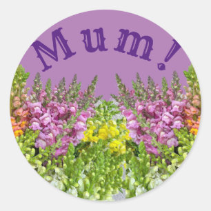 MUM! Card Classic Round Sticker