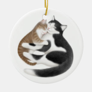 Mum Cat & Her Kitten Ornament