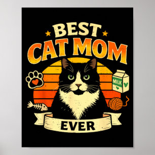 Mum Cat Lovers for Women Grandma Wife Mothers Day Poster