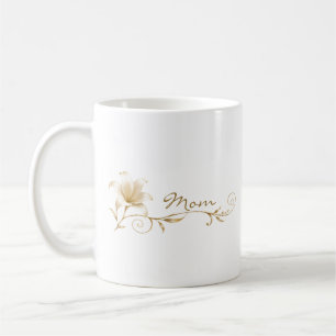 Mum Champagne Gold Lily Gift Mug