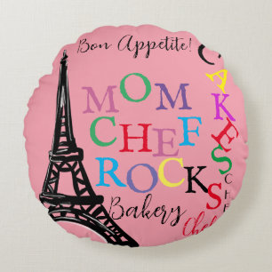Mum Chef Round Cushion