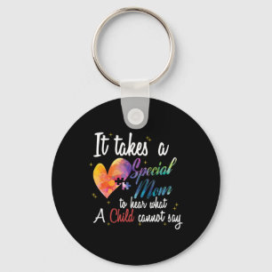 Mum Child Love Puzzle Inspirational Autism Awarene Key Ring