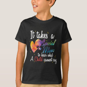 Mum Child Love Puzzle Inspirational Autism Awarene T-Shirt