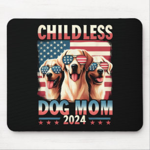 Mum Childless Dog Mum 2024 Kamala Harris Dog Lover Mouse Mat
