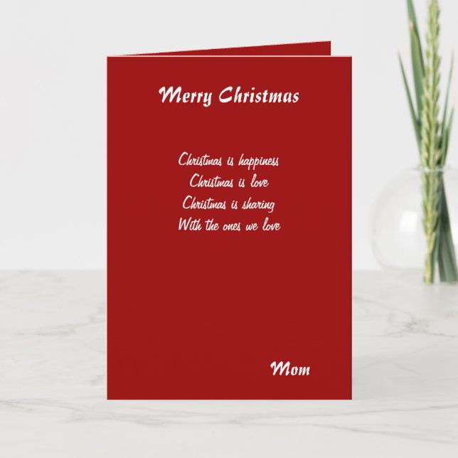 Mum Christmas greeting cards (Front)